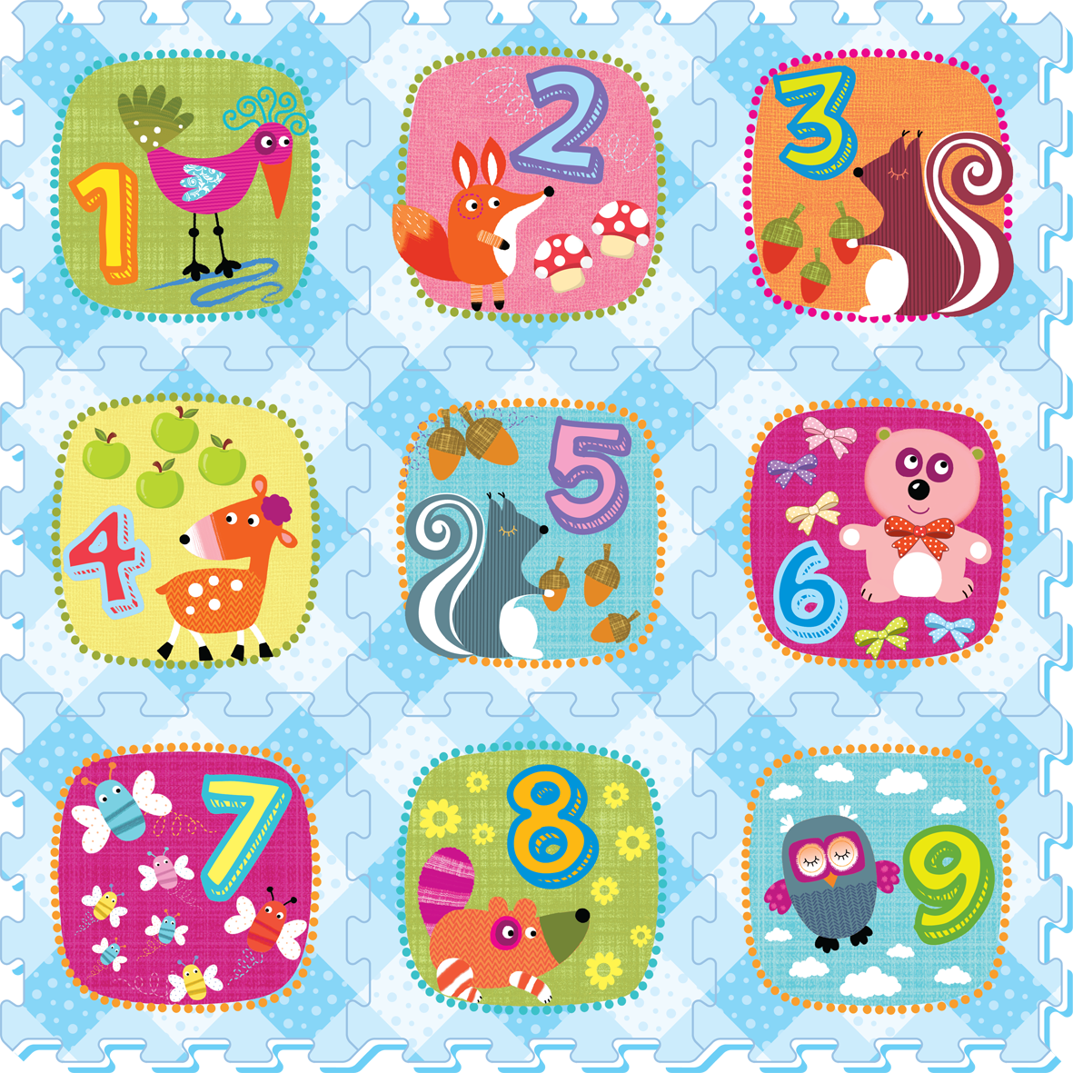 3040BE › Baby Puzzle Mat : Animals