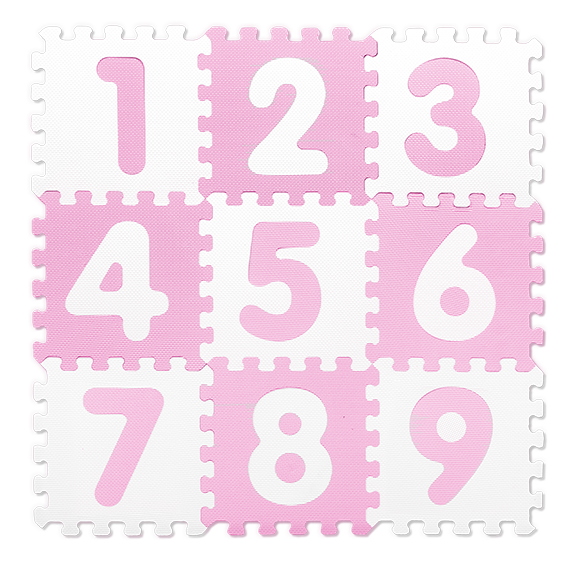1001B3(AB) › Antibacterial Puzzle Mat : Numbering