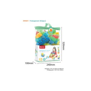 9906T - SUNTA TRANSPARENT BLOCKS (62PCS)