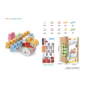 9945MJ - MIJOY BLOCKS - VEHICLE BUILD CHALLENGE - AEROPLANE(19PCS)