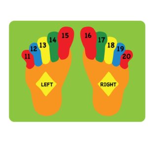 1606 -  Foot with Numbers Foam Fun Puzzle