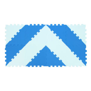 1018B3 - MIX & MATCH TRIANGLE PUZZLE FLOOR MAT (16PCS)