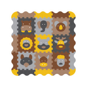 5511N - ANIMAL WORLD PUZZLE PLAY MAT WITH BORDERS