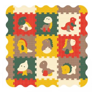 5514N - DINOSAUR PUZZLE MAT WITH BORDERS
