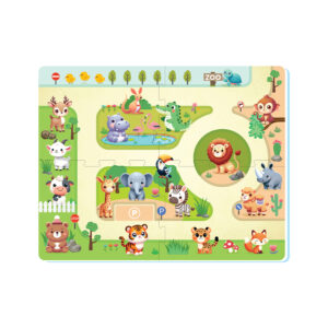 3433V - Puzzle Road Track with Toy Car - Safari Road Track